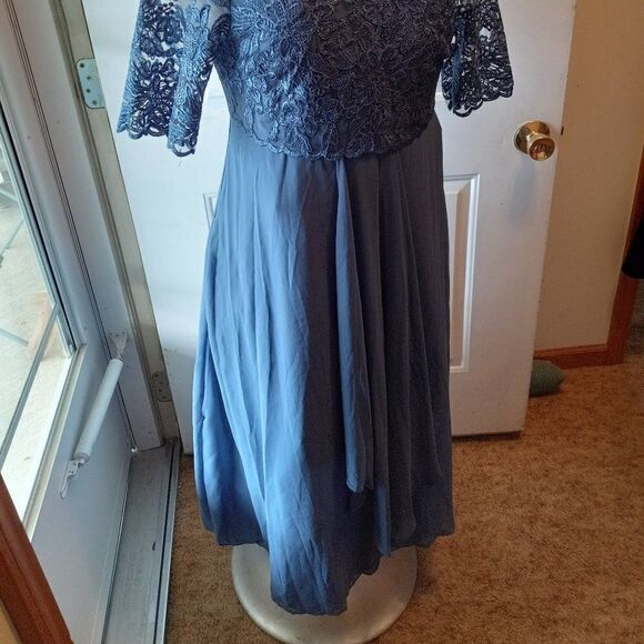 New Just Fashion Now Long Blue Dress - Picture 2 of 8